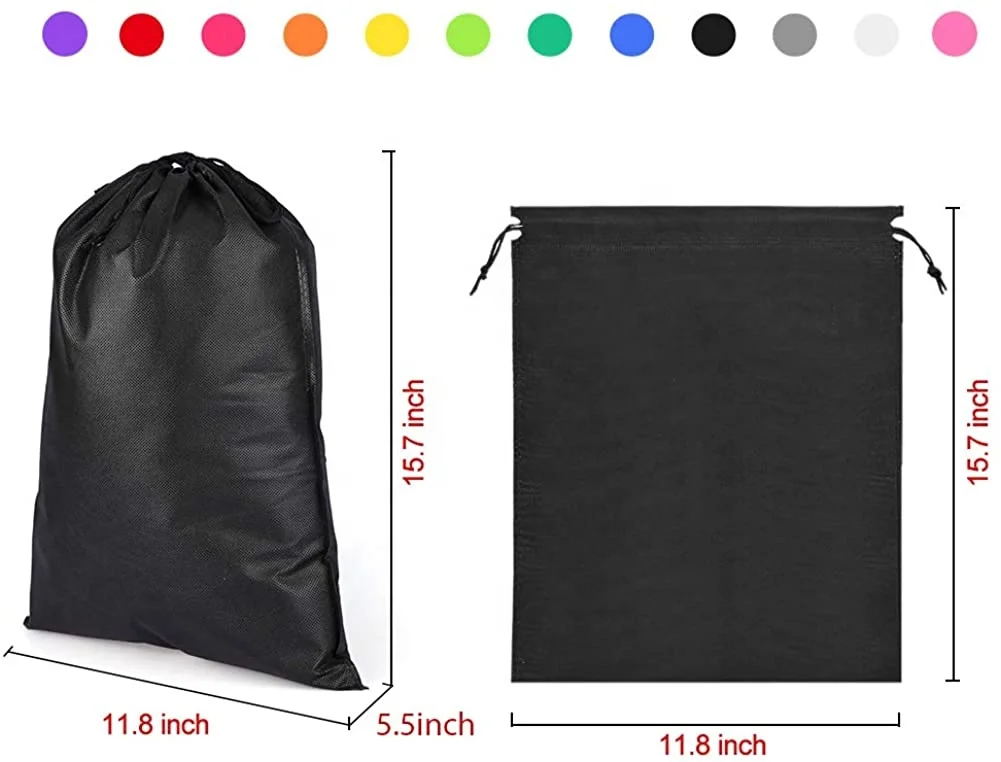 Hot Sale Custom Logo Size Dust Proof Storage Non-woven Rope Bag Non Woven Drawstring Gift Bag