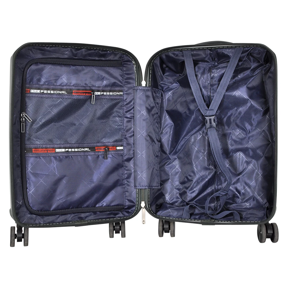 Factory customized logo PP large capacity multifunctional carry on travel luggage set 4 pc