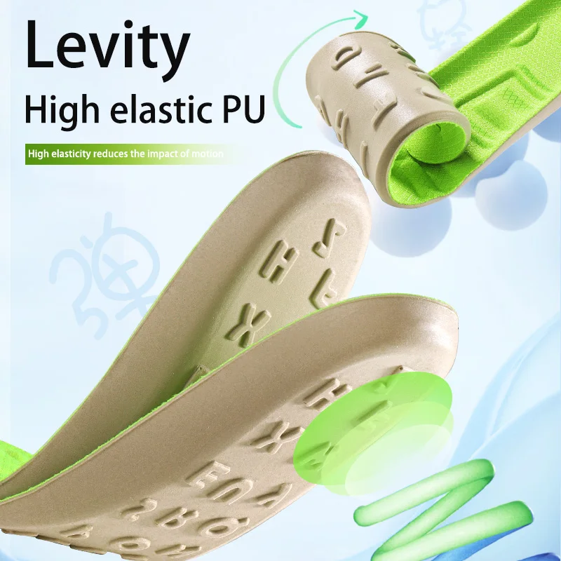 Wholesale/custom Sports insoles with mugwort to prevent odor absorb sweat eliminate odor Shock absorbing massage feet soft pads