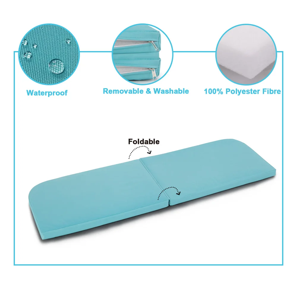 
Waterproof Low MOQ Polyester Chair Cushions Bench Pads Folding Bench Cushion for Garden Home 