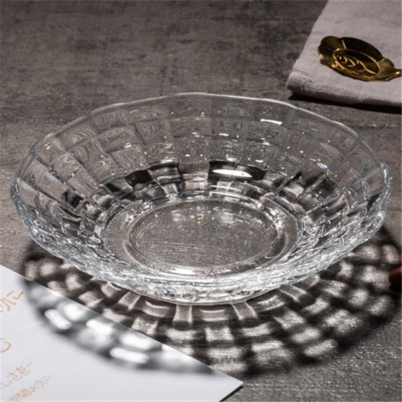 Wholesale Plates glass For Fruit round shape dishes Desertcrystal turkish