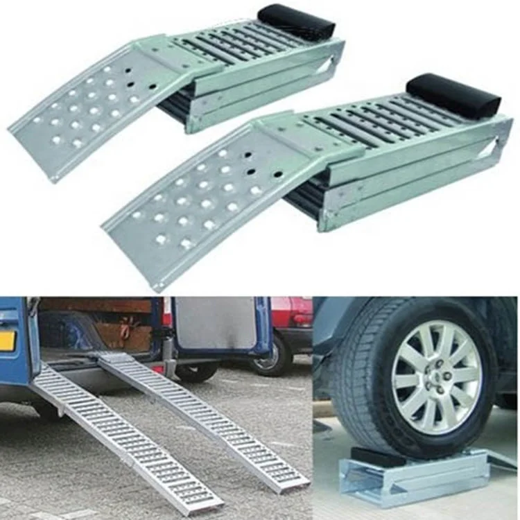 Double Duty Folding Steel Car Trailer Loading Ramp Set Atv Ramp Aluminum Ramp For Truck