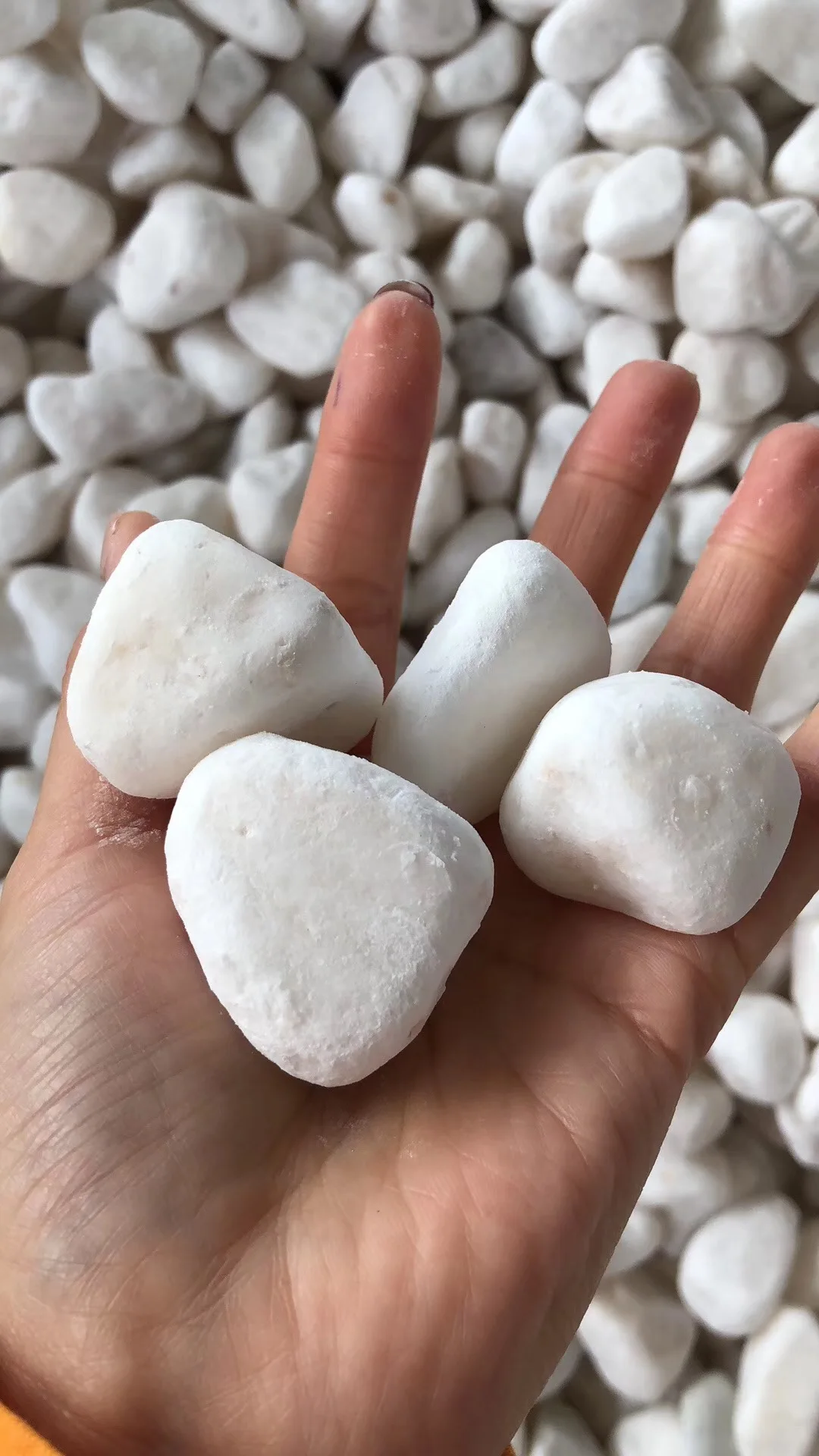 Decorative Landscaping White Marble Pebble Stone