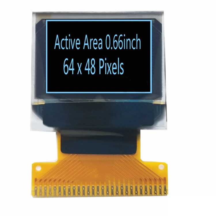 0.66 Inch 64x48 Bluray Oled Screen Graphic Monochrome Mini Oled Display