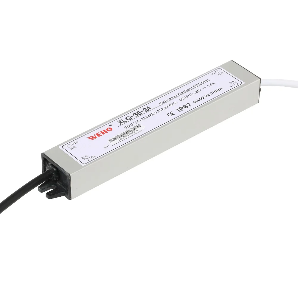 XLG-35-36 35W 36V 1A CE ROHS Сертификация эффективности 87.5% Частотный диапазон 47 ~ 63 Гц от переменного тока до постоянного импульсный источник питания