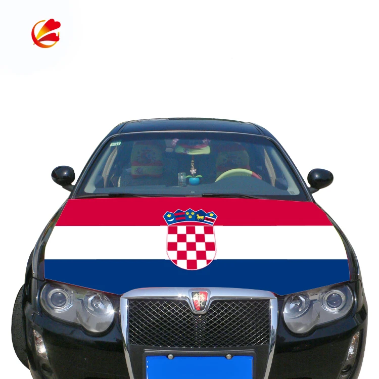 Wholesale custom croatia flag car bonnet hood cover croatia car engine hood cover