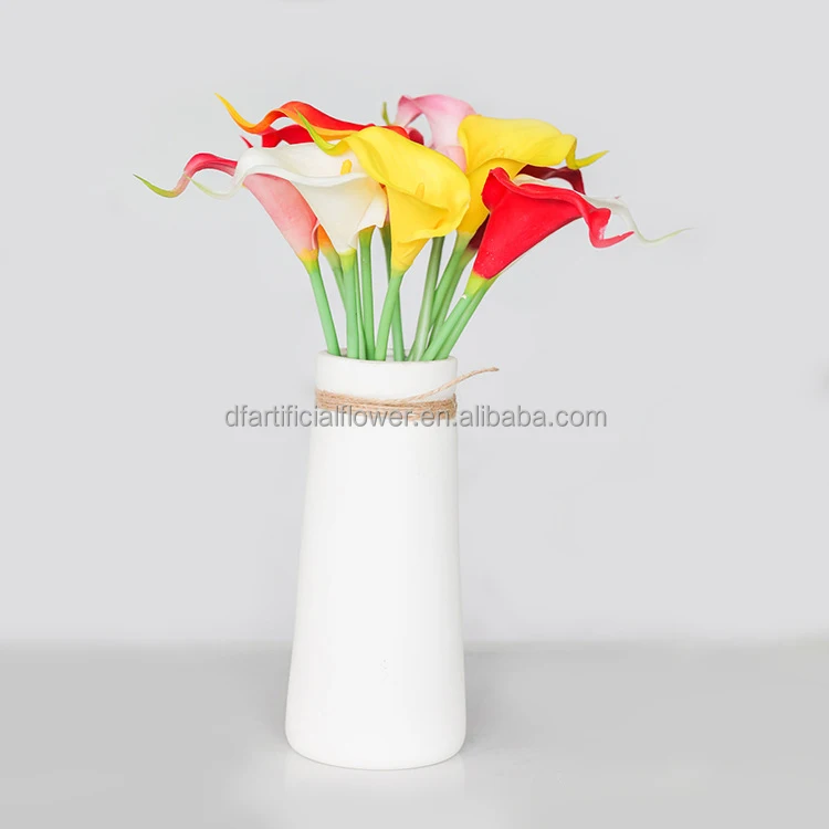 Duofu Gold Supplier Real Touch Calla Lily Wedding Bouquet Wholesale Artificial Bouquet  calla lily silk flowers