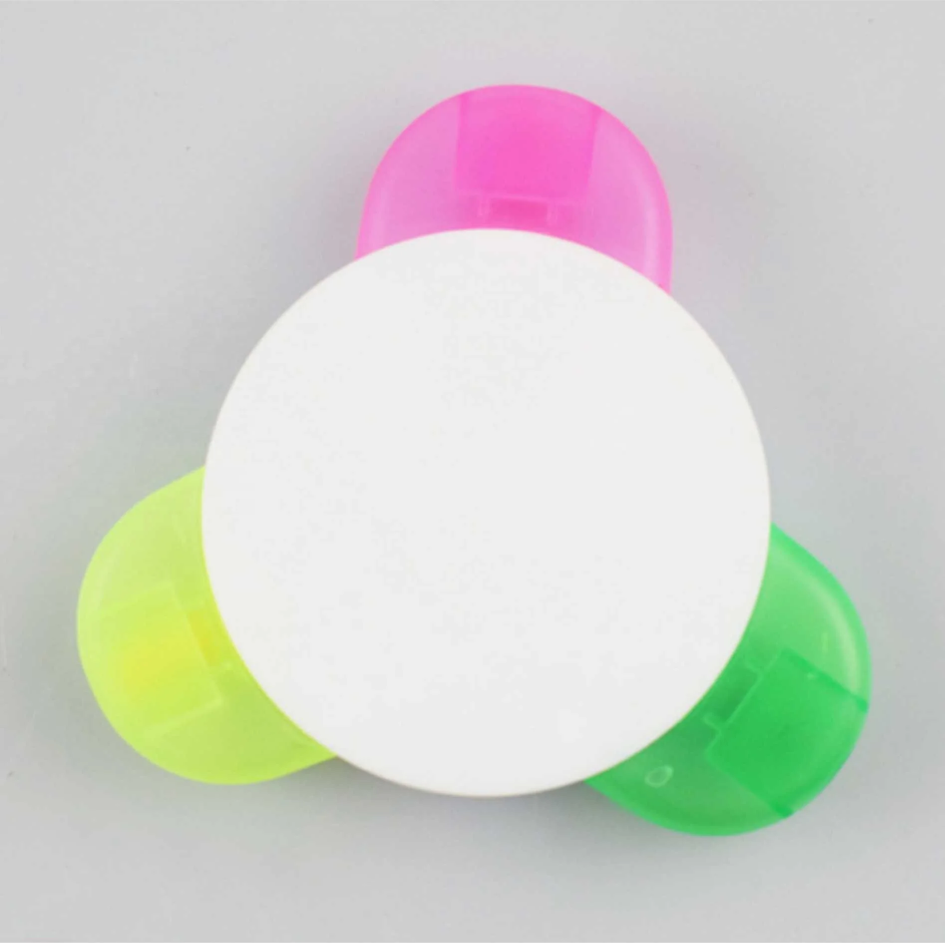 Factory Low MOQ Students Stationery Office Supplies 3 Colors Flower Shape Plastic Mini Highlighter Pen