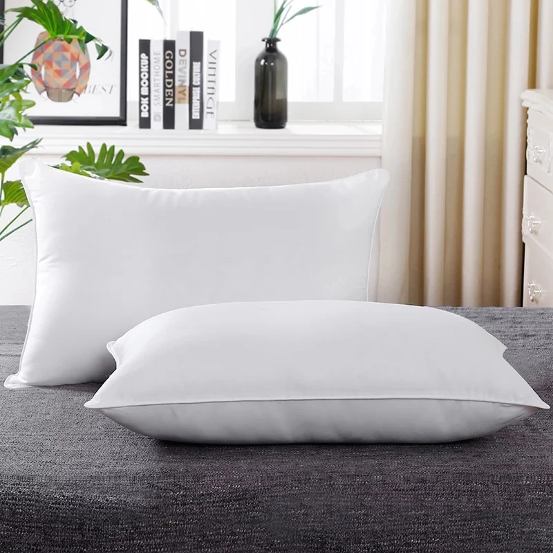 Wholesale Custom Luxury Hotel Soft Cotton Fabric Goose Down and  Feather Pillows