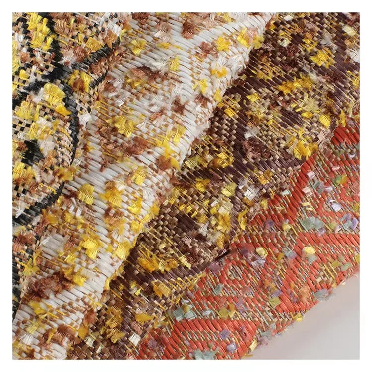 Manufacture two tone yarn dyed PP woven raffia stripe fabric for gift bags