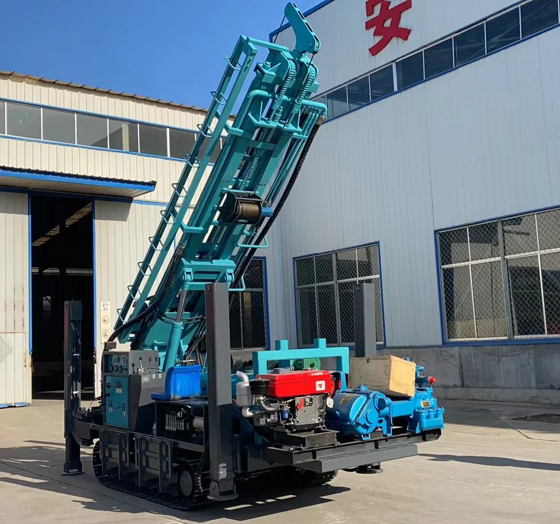 300 Meters High efficiency Crawler water well drilling rig for sale depth upto 350 meters