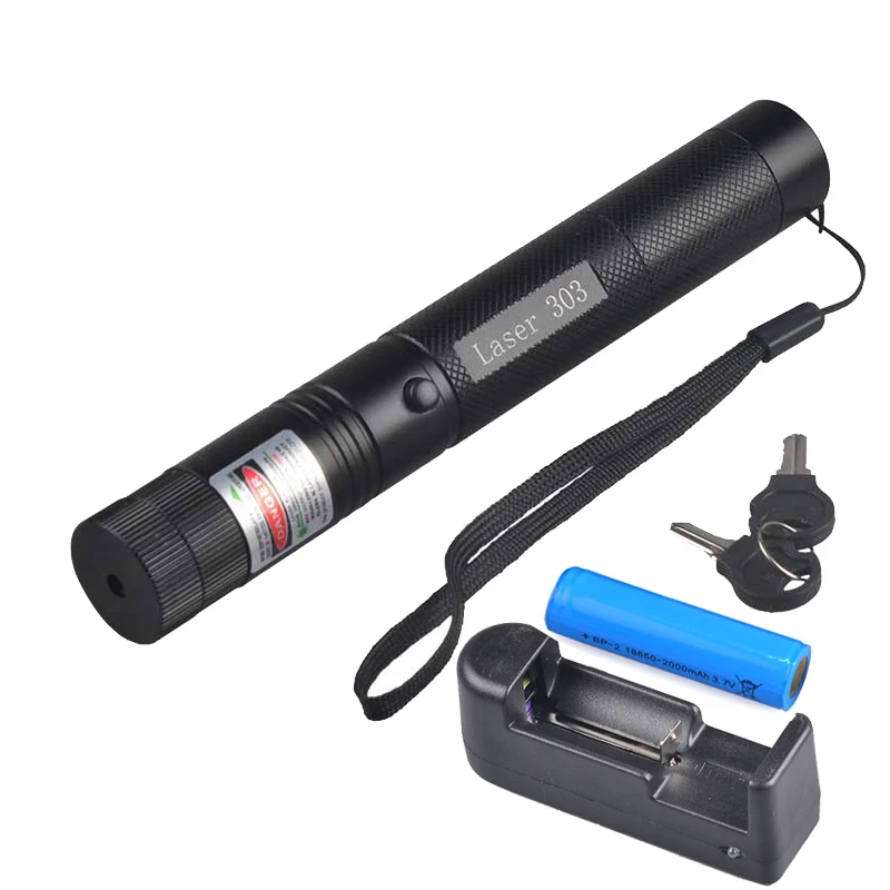 
Green Light Flashlight, Tactical High-Power Pen Visible Beam 303 laser pointer green With Adjustable Focus 