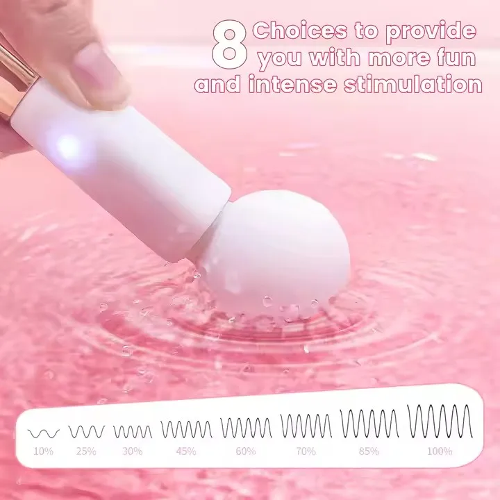 HOMI New Mini Bullet Vibrator Powerful 8 Speed USB Rechargeable Handheld Mini AV Wand Massager for Women