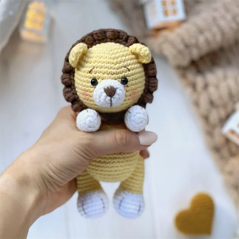 Creative Crochet Magic Zoo Stuffed Toy  Amigurumi Animals Crochet Lory Lion Crochet Lion Dolls