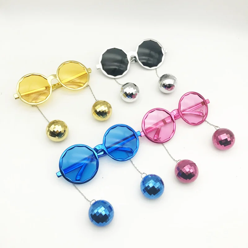 Costume Music Festival Party Favors Accessories Creative Sunglasses Rock Party Suppliers Shiny Hanging Disco Ball Glasses