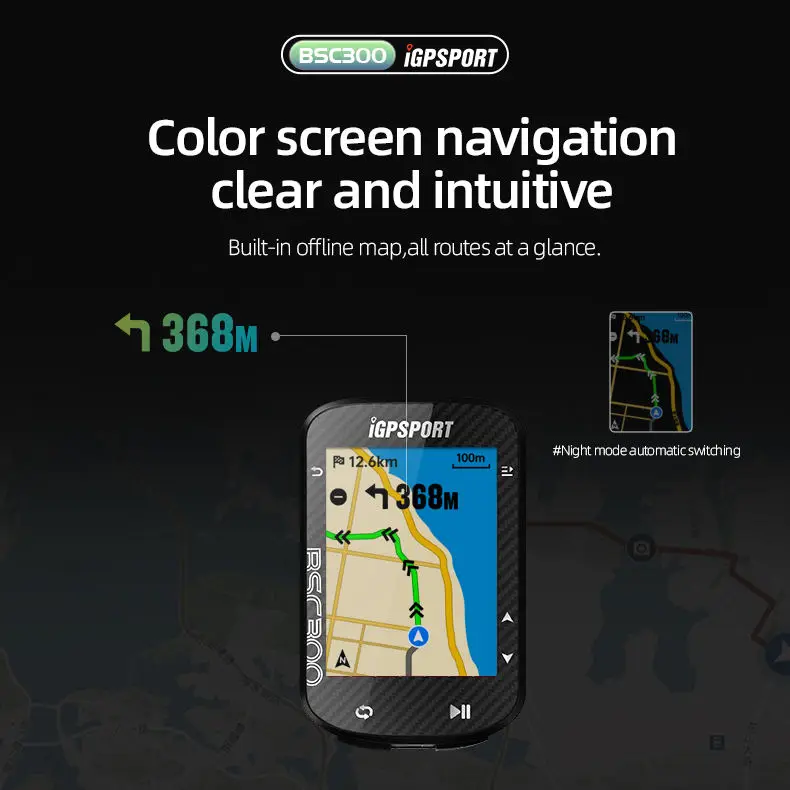 iGPSPORT BSC300 Bike GPS Computer Global Offline Map GPS Cycling Wireless Speedometer Support Electronic Shifting Smart Trainer