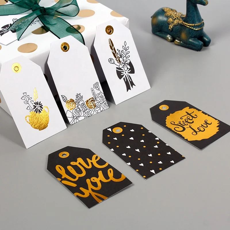 2021 New Christmas hanging card Christmas Tree wishing card small hanging decoration card