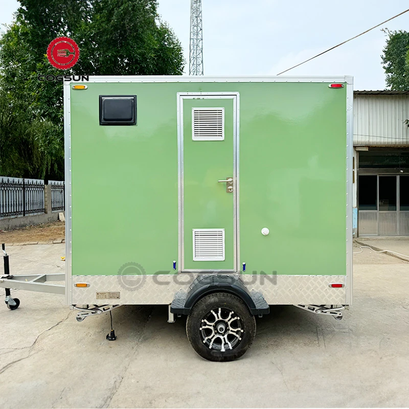 Sleek Mobile Bathroom Trailer with Easy Access Modern Design Portable Toilet Trailer and Comfortable Interiors