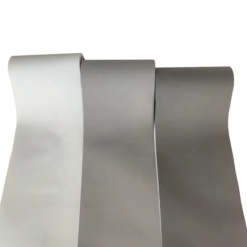 2022 Minimalism Gentlemen Grey Soft Touch Solid Color PVC Film For WPC Door Film For Lamination PVC Interior Film