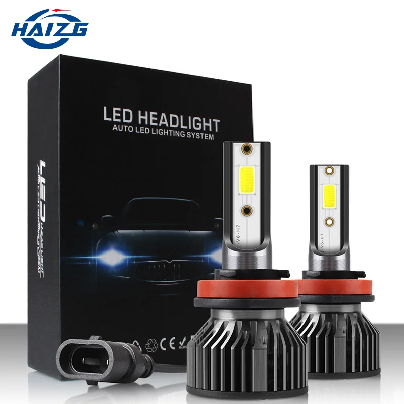 HAIZG s6 car led headlights 6000k auto accessories h7 h4 led lighting system