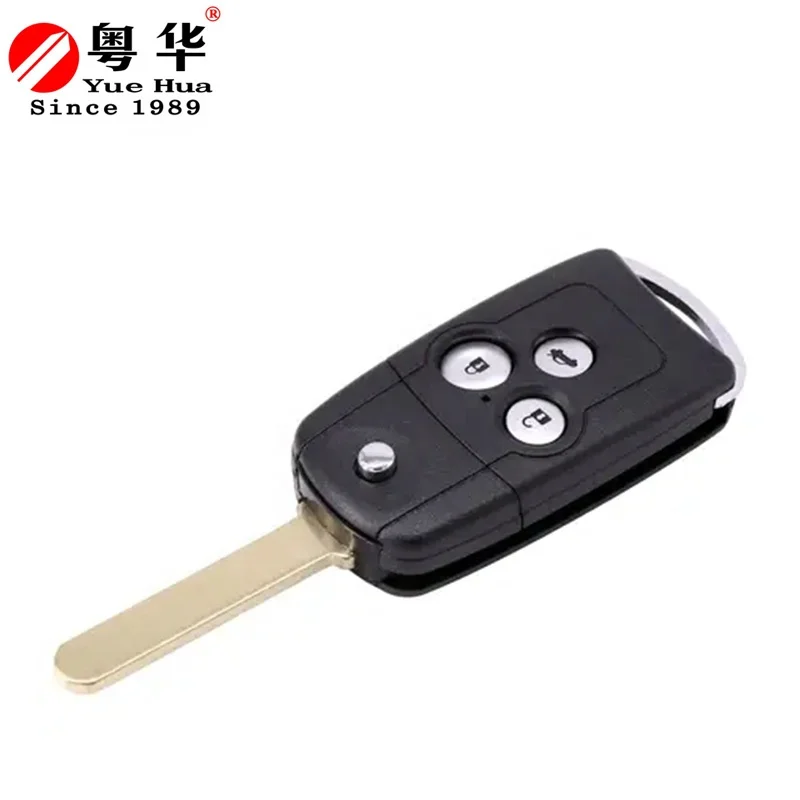 3 Button Flip Car Remote Key Shell Fob Transponder Cover for Honda Acura Civic Accord Jazz CRV HRV Key Case Housing Replacement