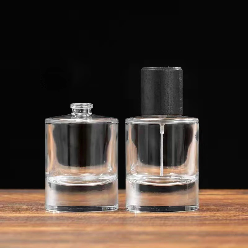 Modern Luxury 30Ml Square Round Crystal Spray Cap Perfume Bottle Empty Refillable Transparent Glass Bottle 50 Ml Perfume Bottle
