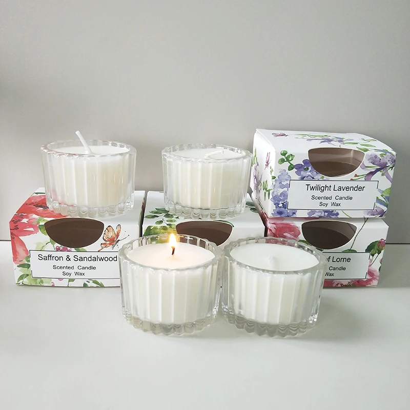 J517 Handmade soy wax candle creative romantic smokeless glass scented candle