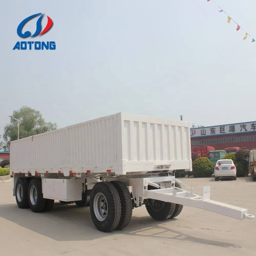 double axles 4x4 draw bar 20ft Industrial trailer for ISO tank container carrier full truck tractor trailers farm truck trailers