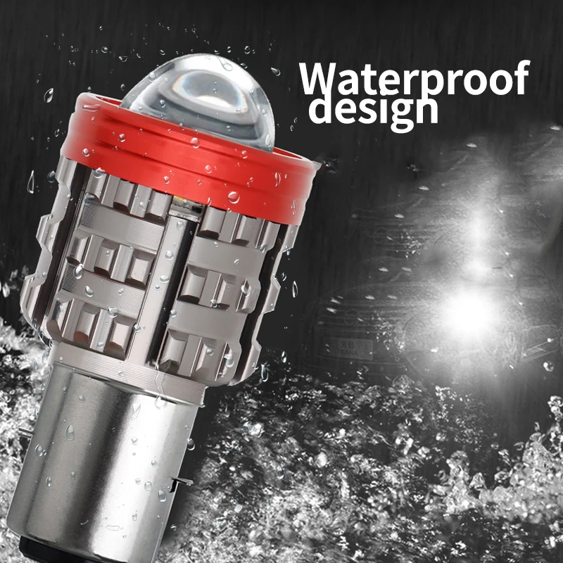 Wholesale Super Bright Motorcycle Headlight H4 BA20D led low/high beam angel eye devil eye light for atv motorcycle