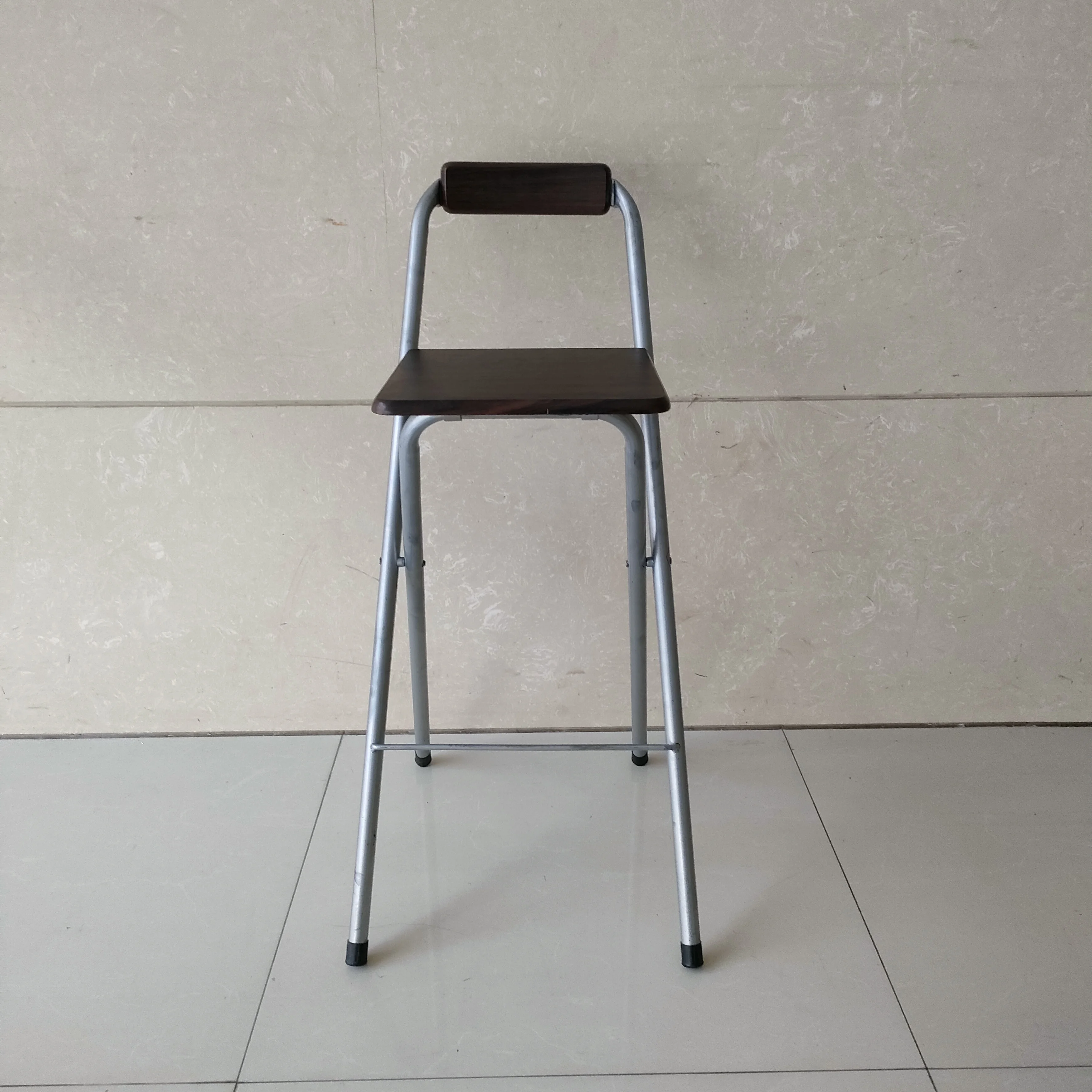 Antique metal frame high chair retro bar with MDF