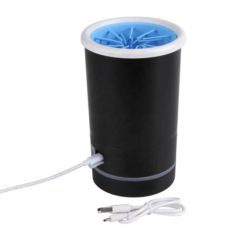 Pet Grooming Products Automatic Dog Paw Cleaner Pet Cat Foot Washer Cup with USB Charging & Colorful LED Light