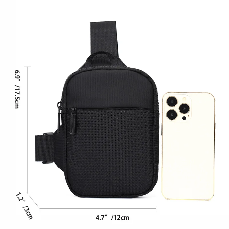Hot Sale Outdoor Sport Travel Hiking Chest Custom Logo Nylon Durable Fanny Pack Small Waterproof Sling Backpack Bag