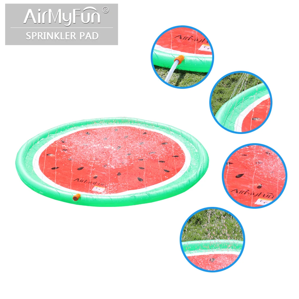 Big Watermelon Sprinkler Pool Non-Slip Splash Pad Inflatable Wading Pool Summer Water Toy Play Mat