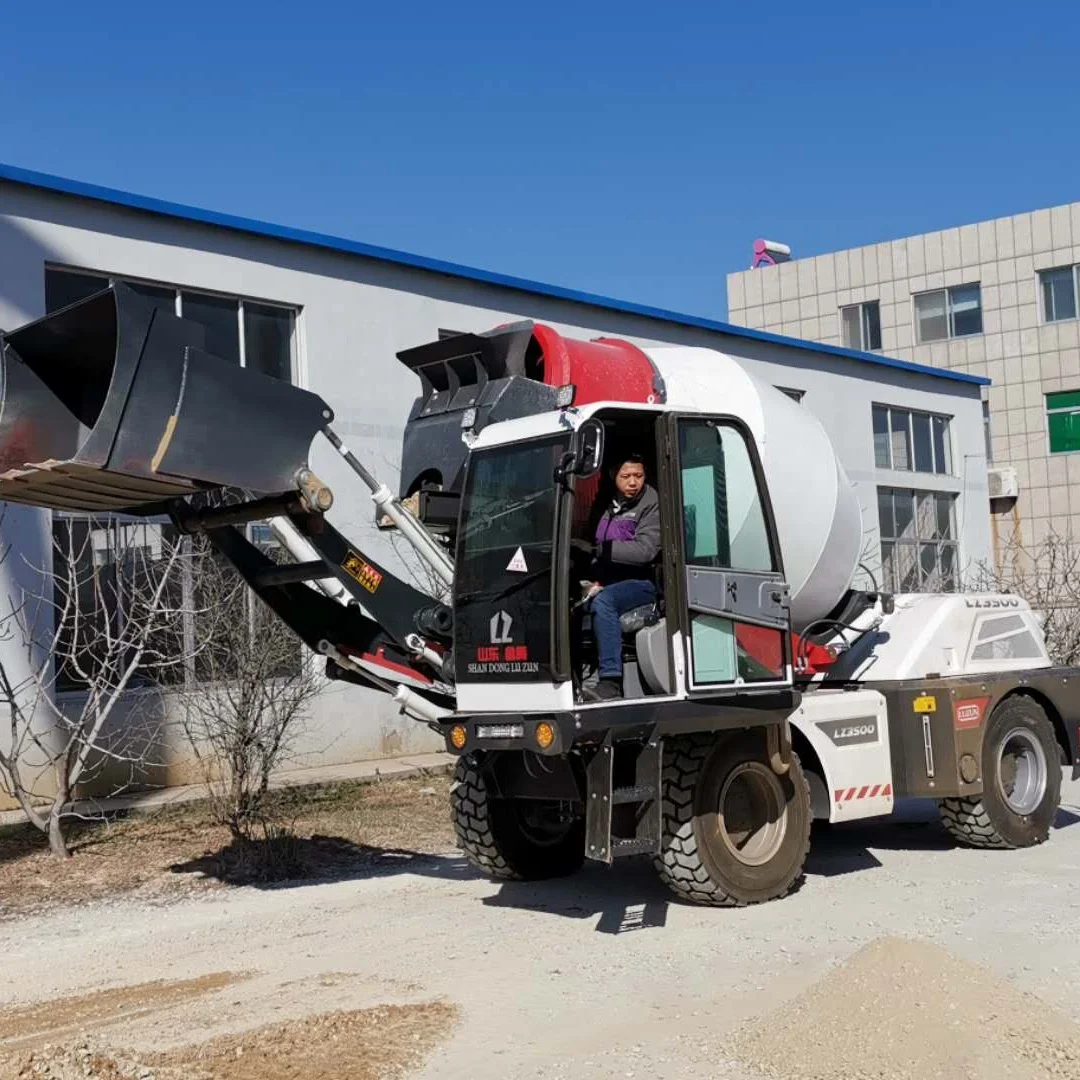 LUZUN Official Self Loading Concrete Mixer LZ3500 3.5m3 Portable Diesel Mini Small Concrete Cement Mixer for Sale