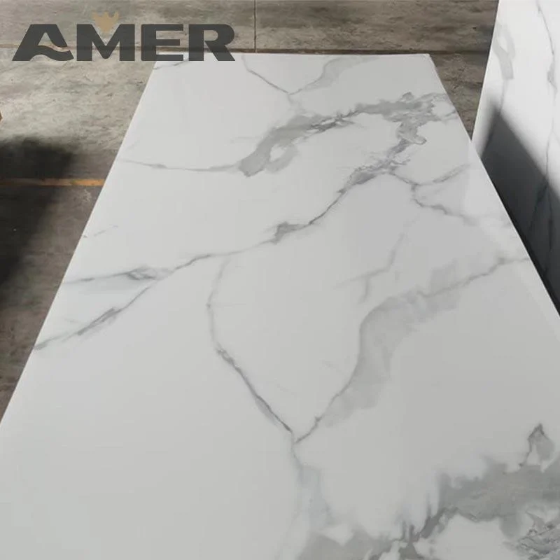 Amer OEM wholesale Pvc Marble Sheet Interior Wall Panel Pvc Marble Sheet Marble Alternative Uv Wall Board
