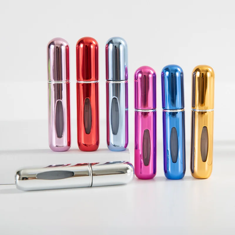Wholesale 5ML Mini Refillable Perfume Bottle Atomizer Aluminum Perfume Spray Bottle Empty Cosmetic Containers Refillable Perfume