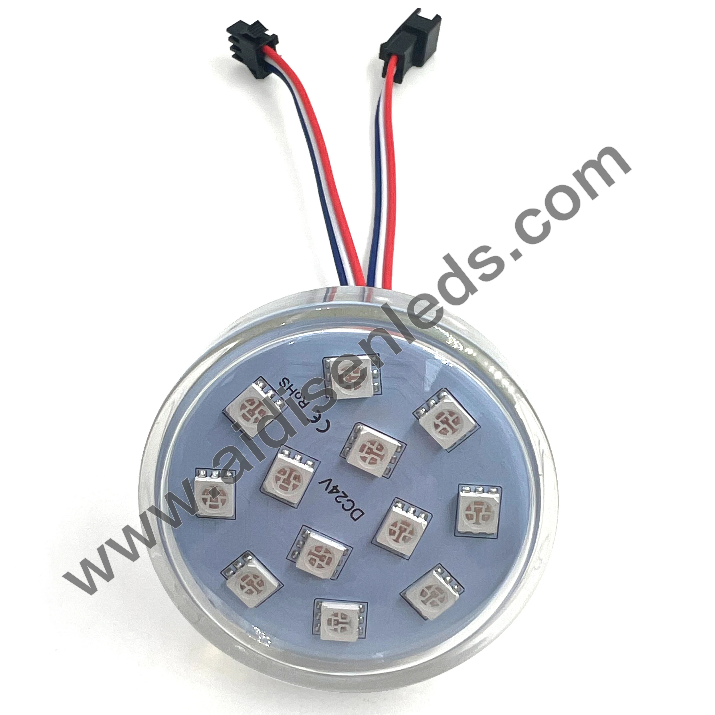 DC12v/24v 54 мм 12 светодиодов smd5050 RGB пиксельные огни адресуемые программируемые парка развлечений