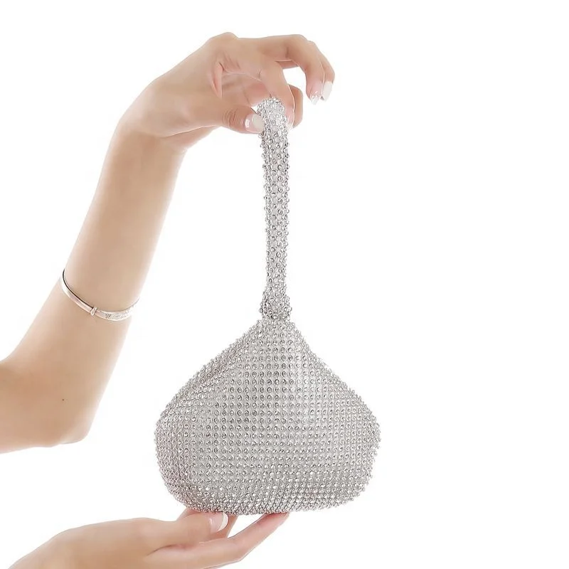 New arrival fashion luxury women shiny handmade diamond crystal evening bags