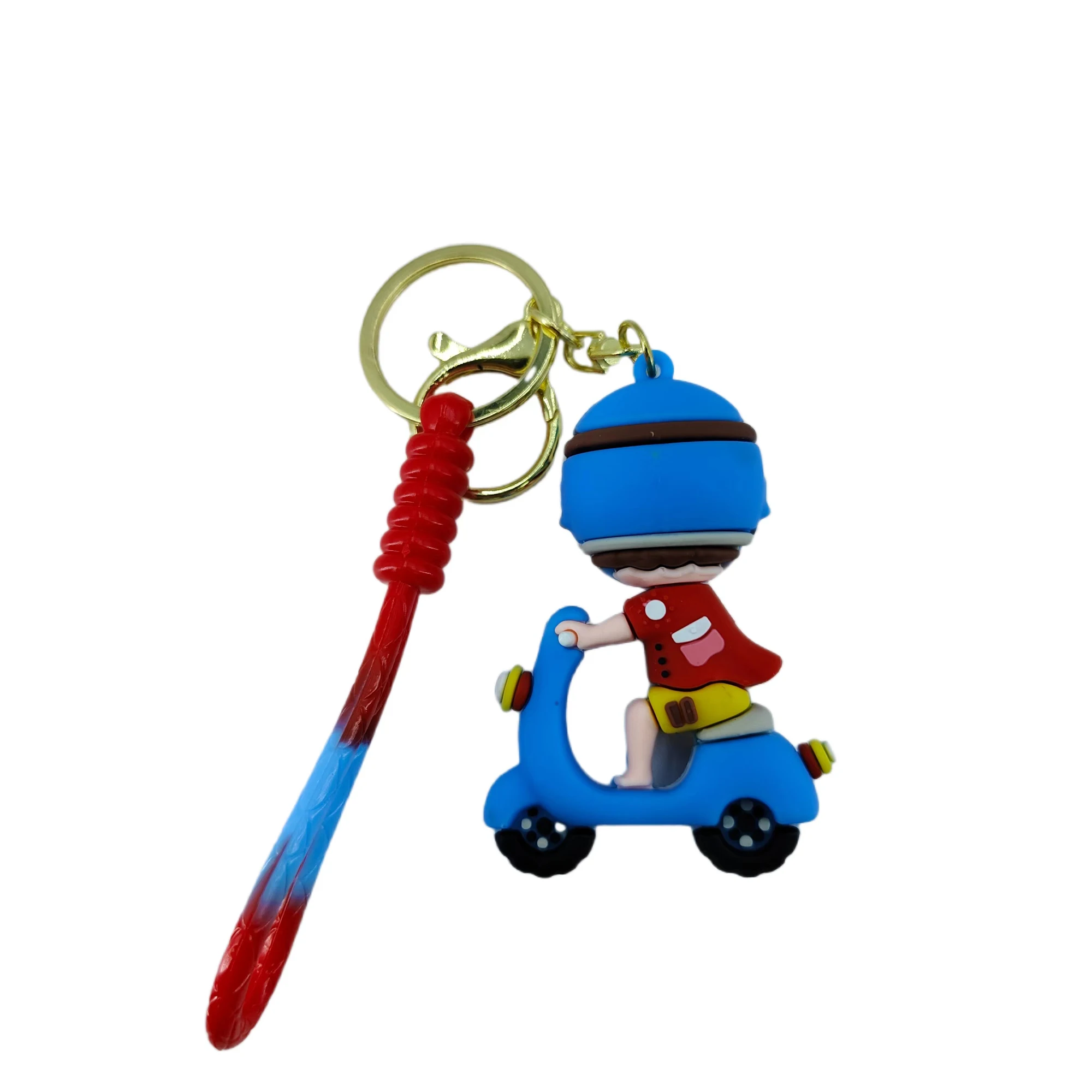Wholesale Creative Cartoon Couple Keychain Fashion Electric vehicle Boys Schoolbag Pendant Girl Small Gift Bike Key Chain