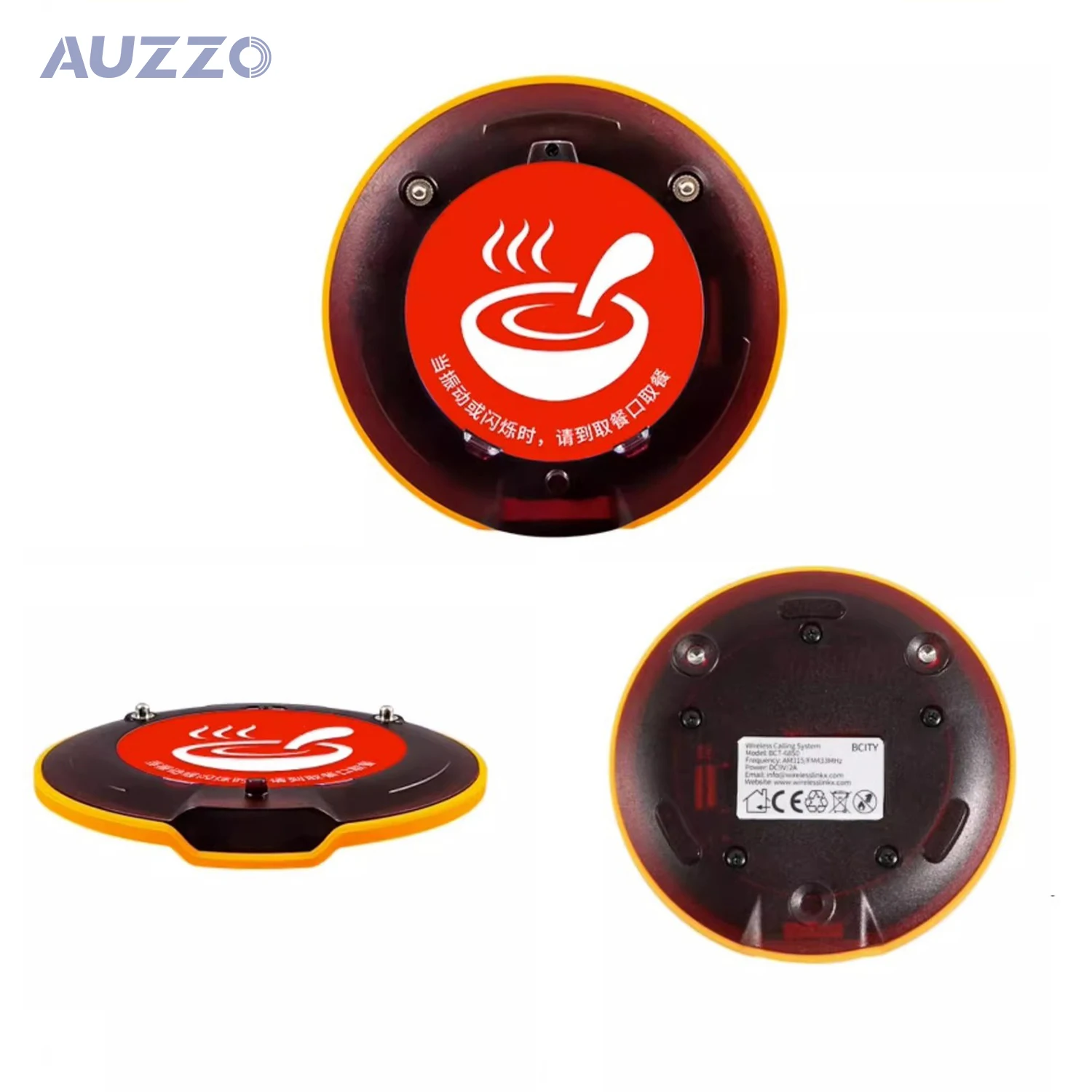 Restaurant Wireless Queue Calling Equipment Distance 3km Vibrating Pager System Coaster Guest Pager