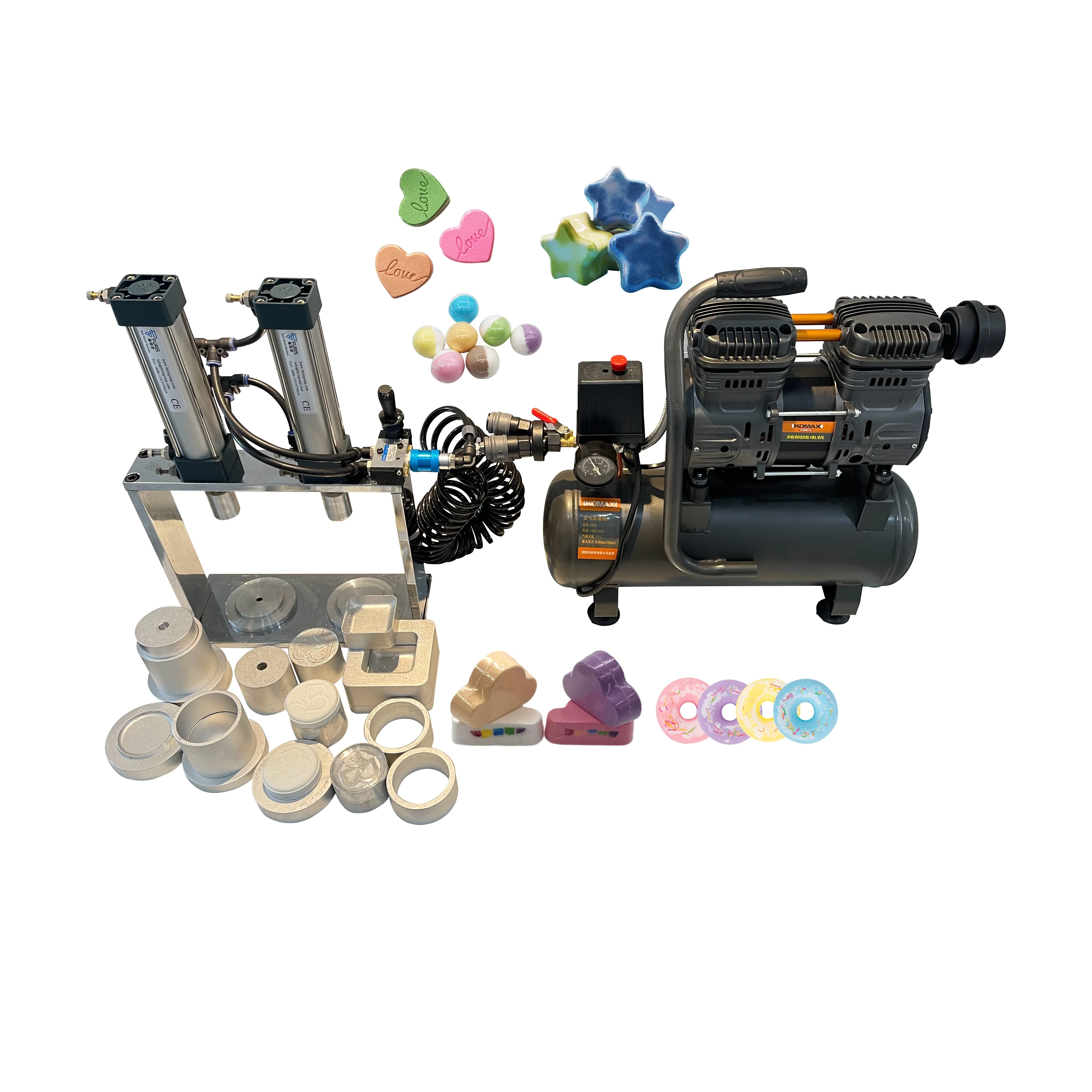 Pneumat Dropship Home Use Manual Hand Shampoo Bar Bubble Bath Bomb Bathbomb Ball Fizzer Fizzi Made Multi Press Packaging Machine