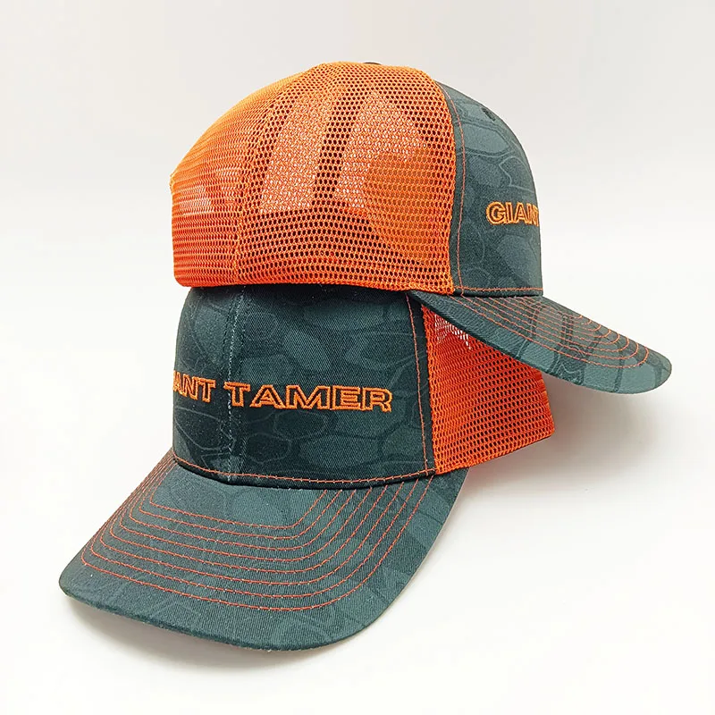 Custom 3D Embroidered Camo Trucker Hat High Quality 6-panel Richardson 112P Trucker Hats