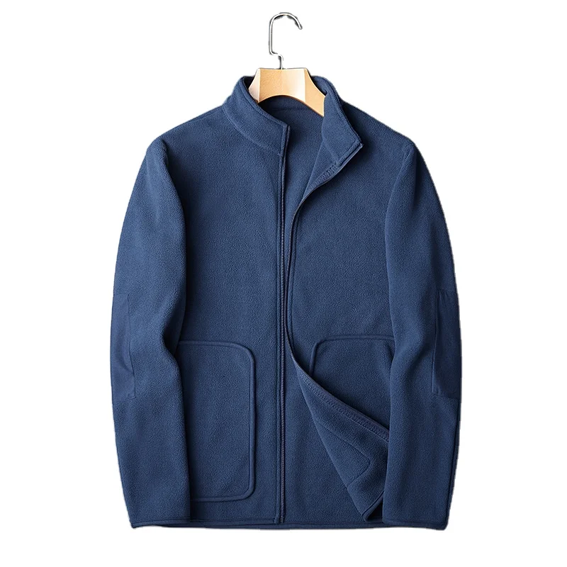 
Factory Customized Plus Size Unisex Full-Zip Polar Fleece Jacket Coat Sweatshirt with Pockets Long Sleeve Casual Outdoor Jacket 