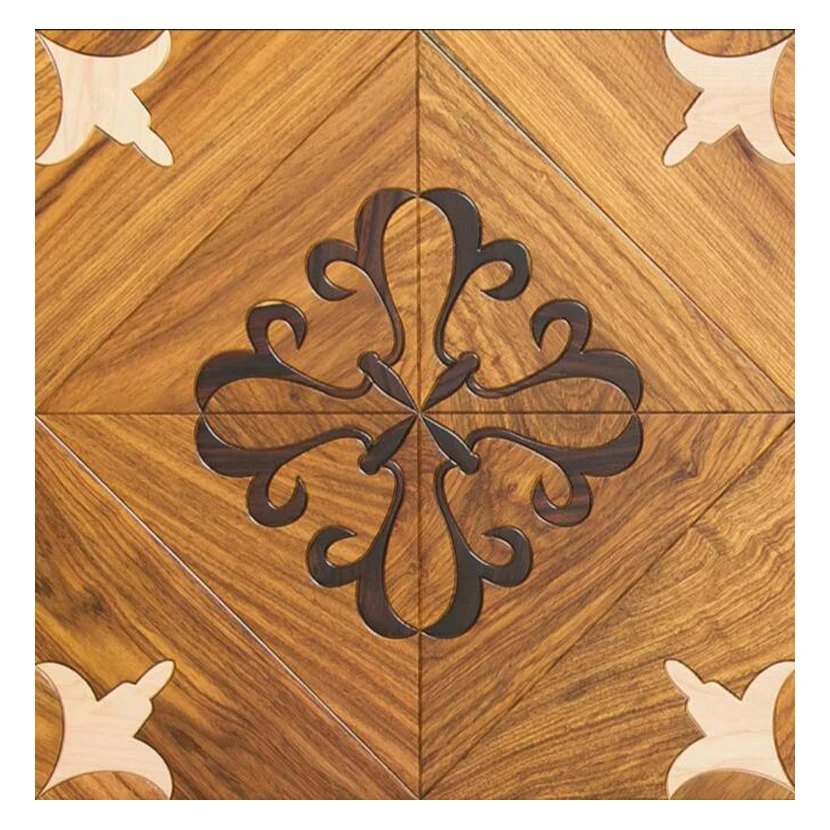 Wood Parquet Tile Wood Inlay Art Parquet Flooring