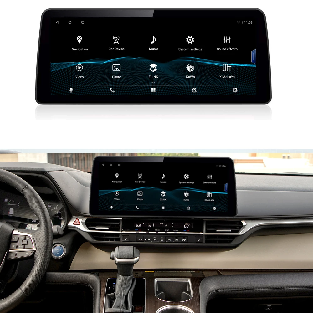 Road Top DVD Player Radio Android Car Stereo Navigation GPS Multimedia Music Audio Touch Screen For Toyota Sienna 2021-2022