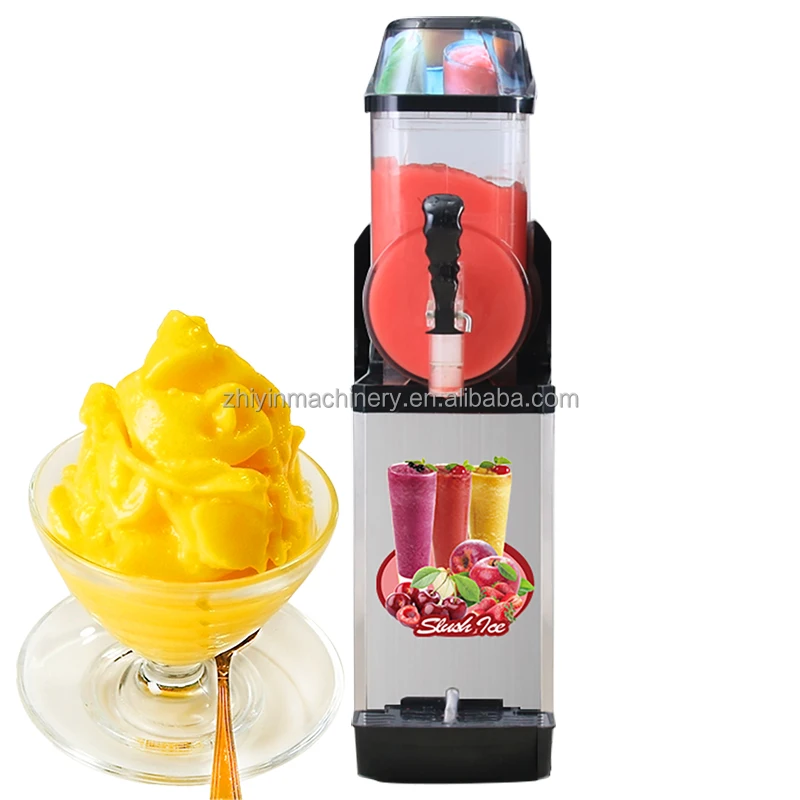 Ice Slushie Drink Making Beverage Machine With 1 Tank Granita Slush Cocktail Syrup Machine