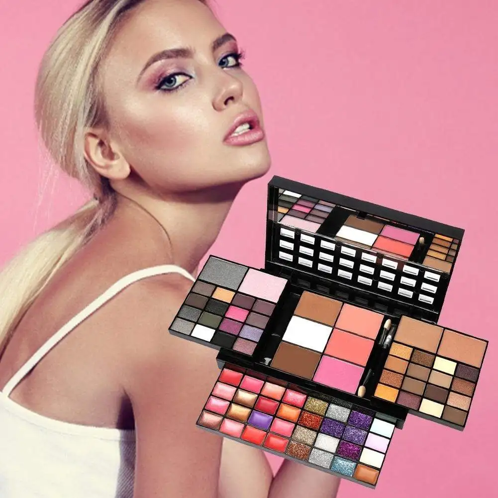 New 74 Color Eyeshadow Palette Set Make up Palette 36 Eyeshadow 28 Lip Gloss 6 Blush 4 Concealer