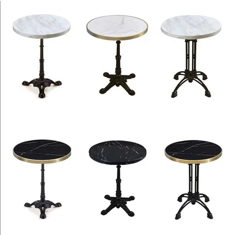 (SP-RT060) Good Price Modern metal Restaurant  furniture Dining Tables Round Marble coffee Tables