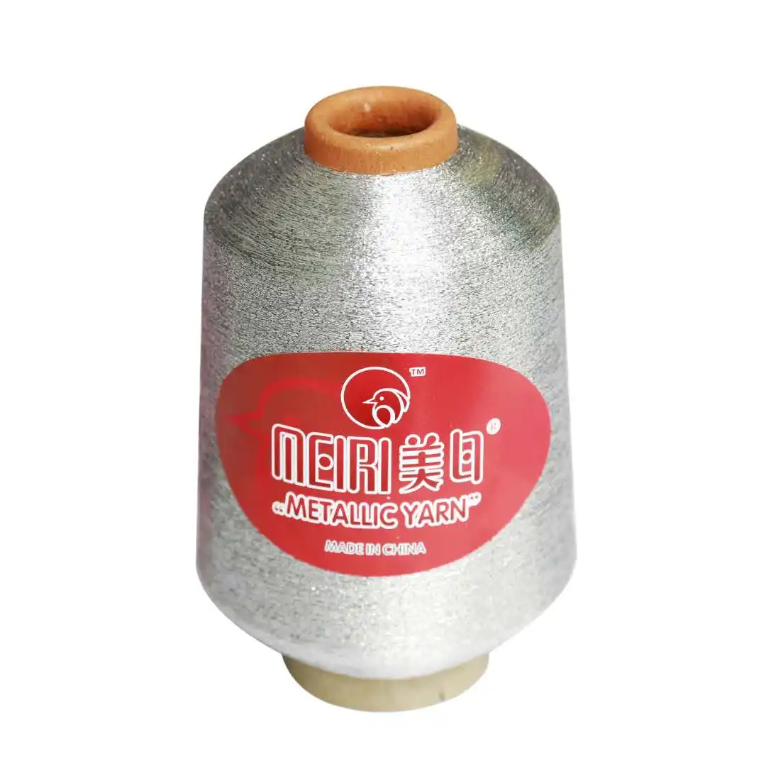 
High-strength China-made gold and silver thread polyester metallic glitter yarn MX type 