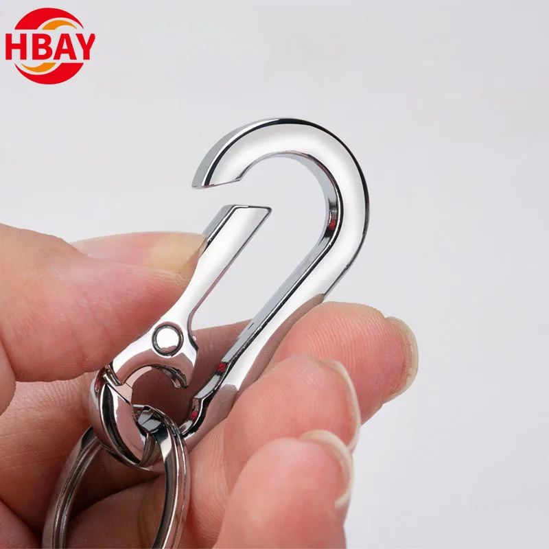 ANYUE Factory Carabiner Keychain Safety Snap Hook Metal Clip With Key Ring for bag pet accessories